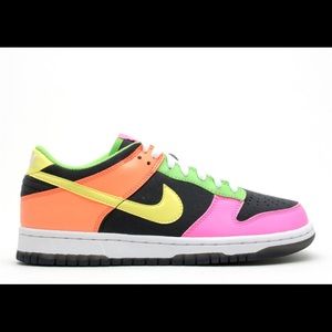 Nike Dunk Low Anthracite/Voltage Yellow/Green 4Y